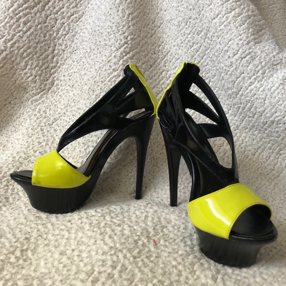Black & Yellow Heels